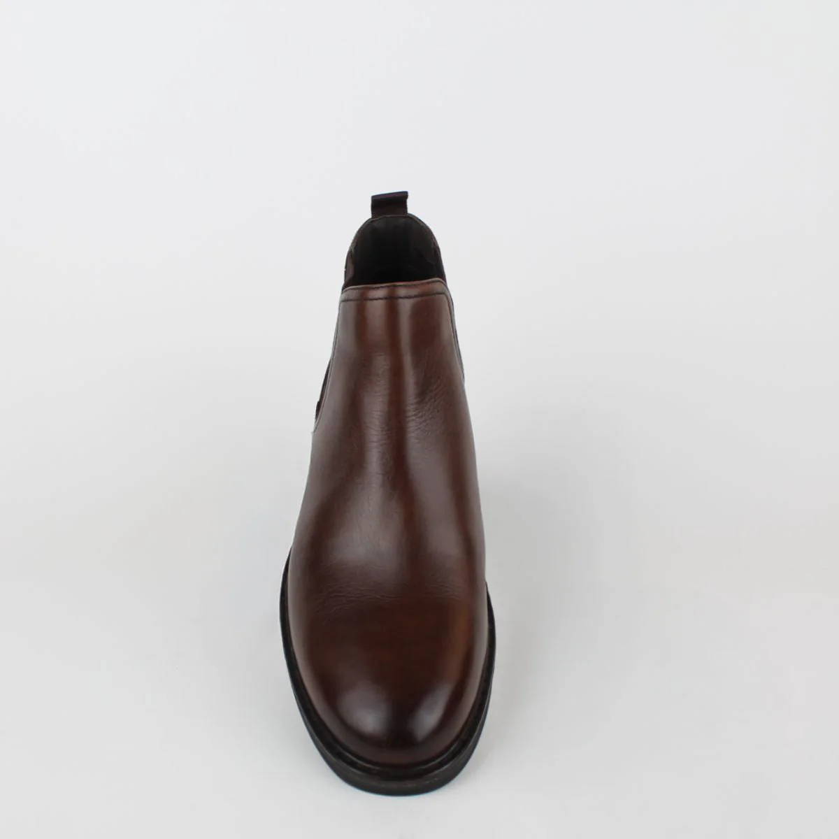 RANDY MENS LEATHER CHELSEA BOOTS-BROWN - Image 4